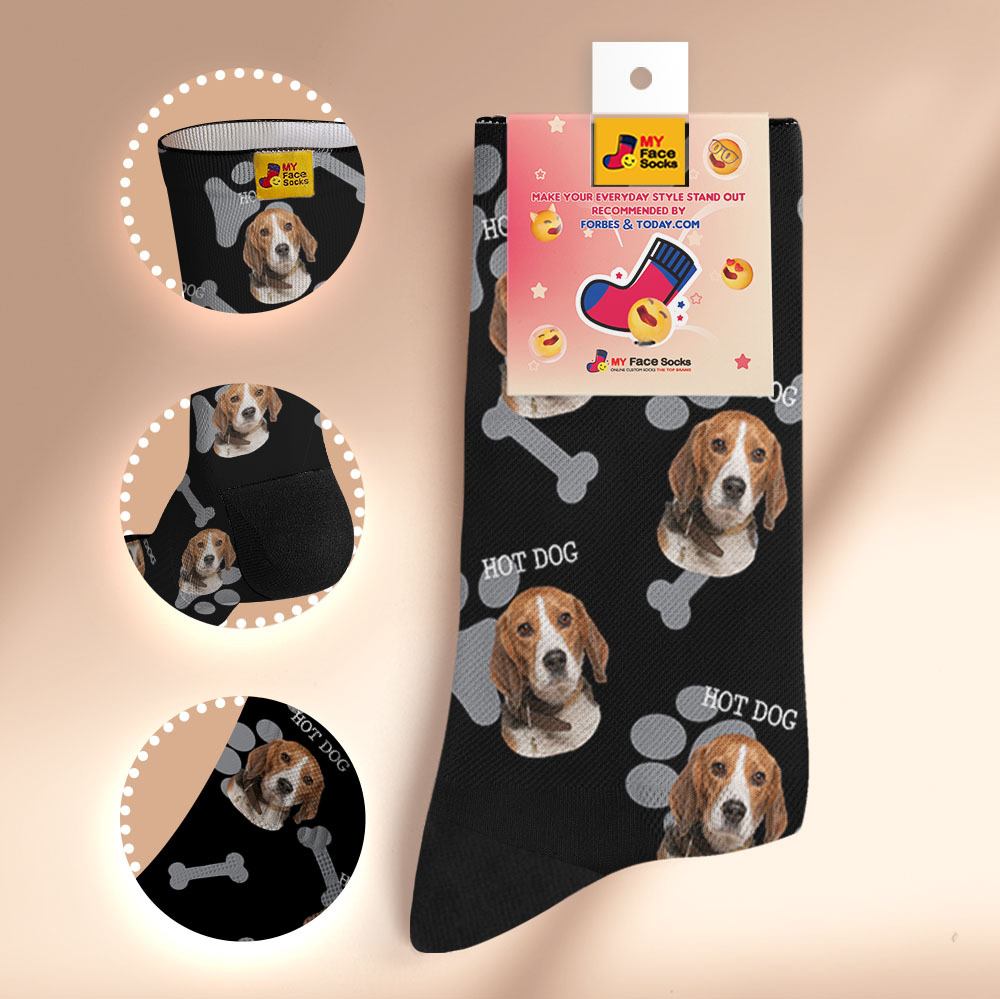 Custom 1 Photo Message Socks Photo Print Socks Colorful Dad Socks Personalized Fathers Day Gift