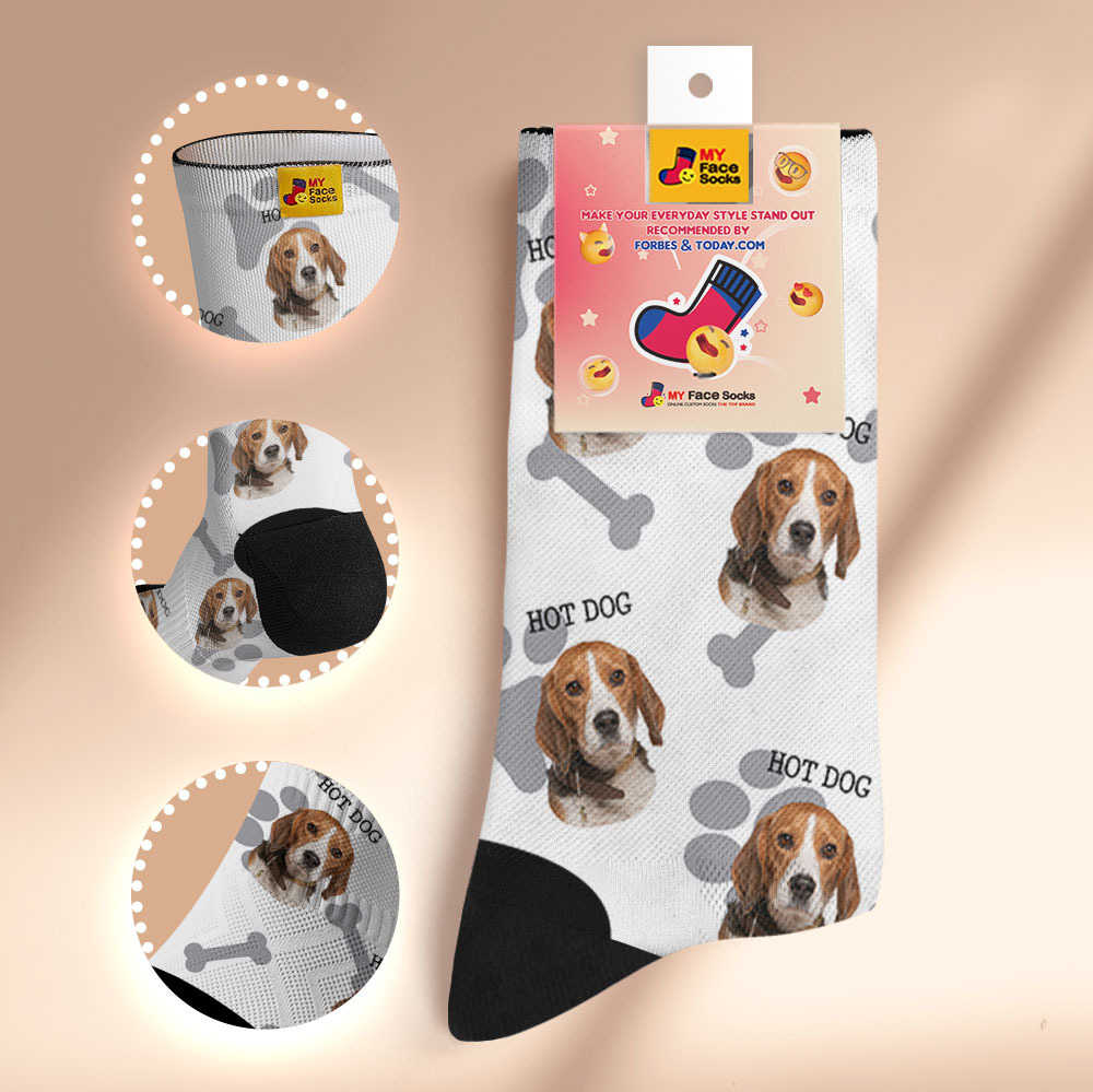 Custom 1 Photo Message Socks Photo Print Socks Colorful Dad Socks Personalized Fathers Day Gift