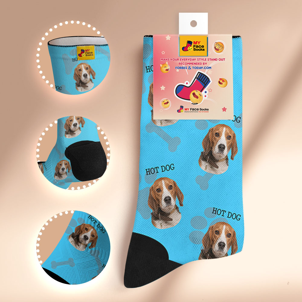 Custom 1 Photo Message Socks Photo Print Socks Colorful Dad Socks Personalized Fathers Day Gift