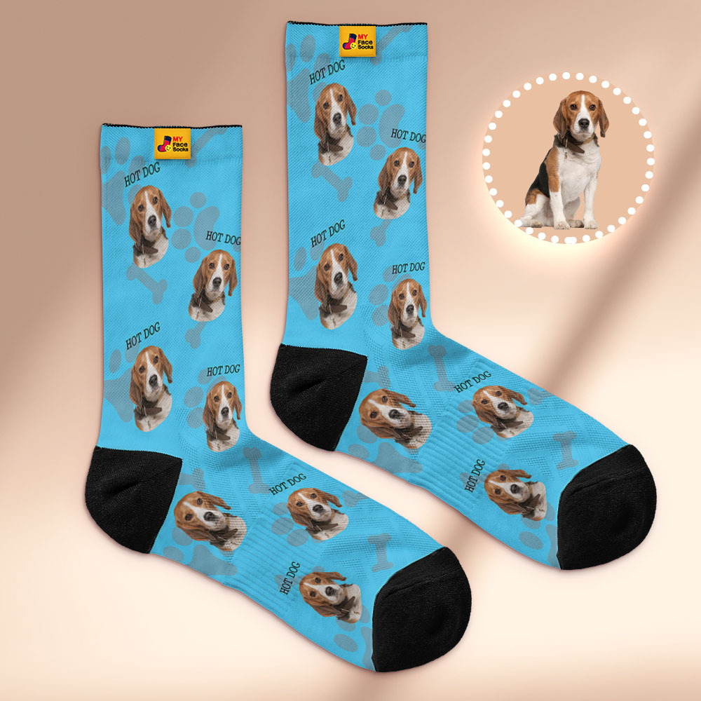 Custom 1 Photo Message Socks Photo Print Socks Colorful Dad Socks Personalized Fathers Day Gift