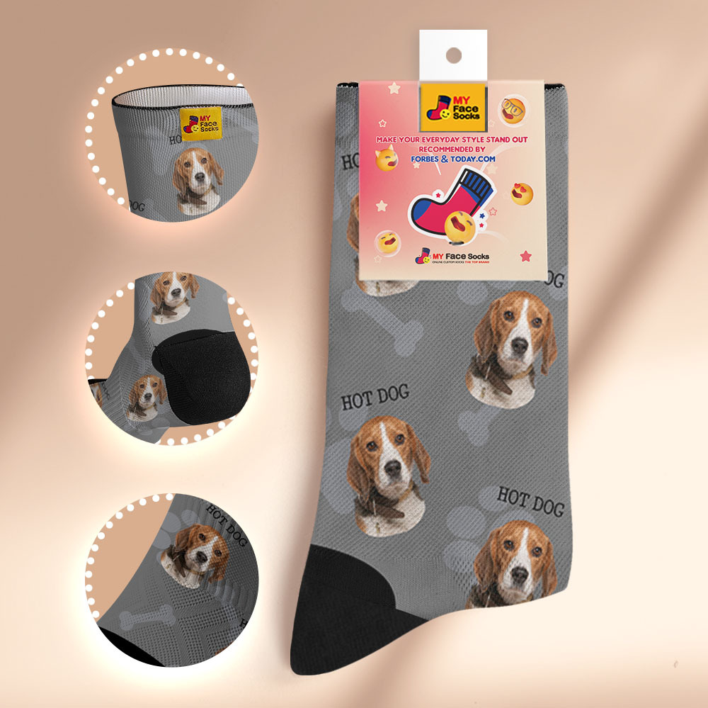 Custom 1 Photo Message Socks Photo Print Socks Colorful Dad Socks Personalized Fathers Day Gift