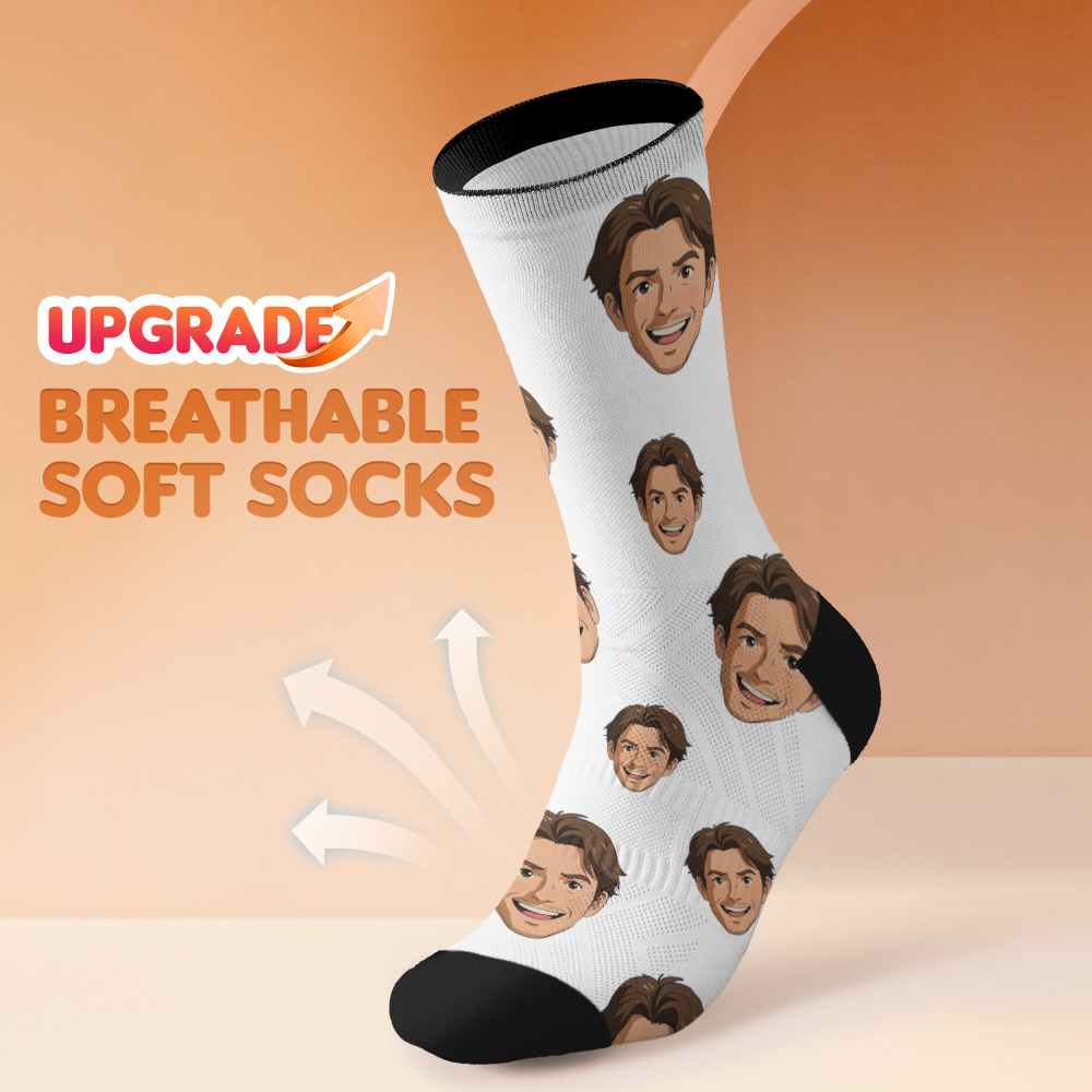 Custom Cute Photo Socks Colorful Personalized Design Best Gift Idea Funny Face for Pet Lover - MyFaceSocks