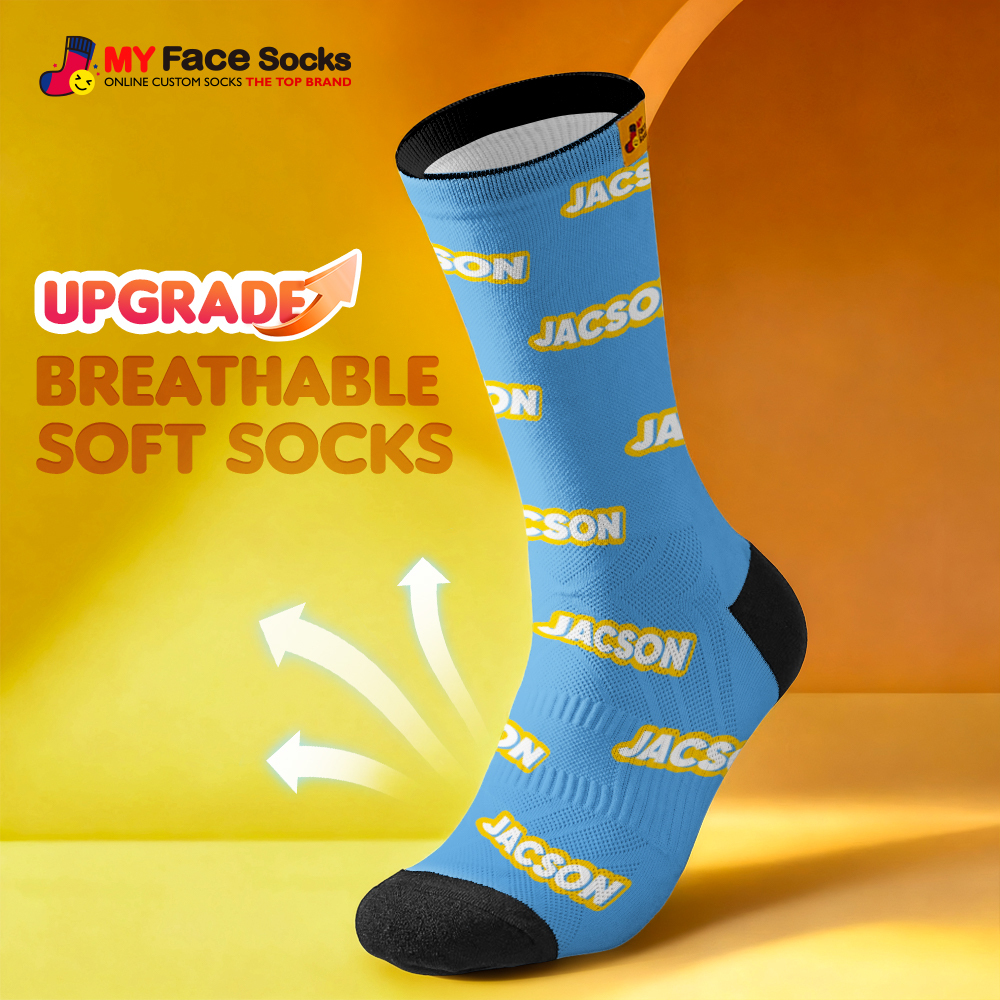 Personalized Lettering Socks Custom Engraved Socks Dopamine Socks Bright Multi Color Style Gift