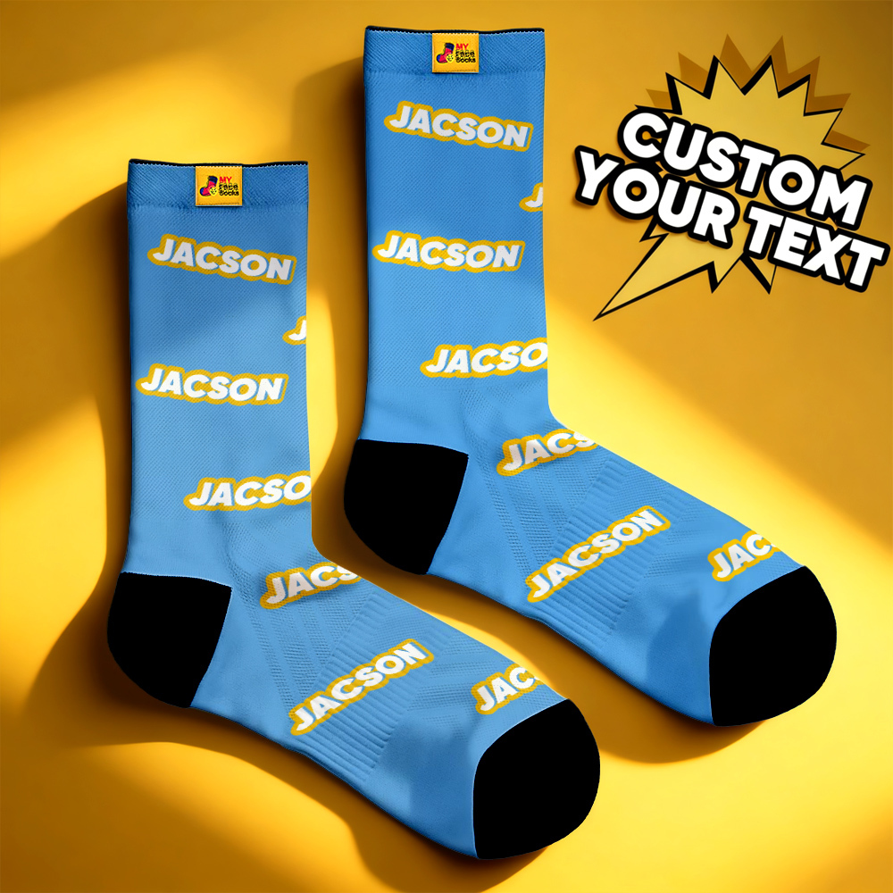 Personalized Lettering Socks Custom Engraved Socks Dopamine Socks Bright Multi Color Style Gift