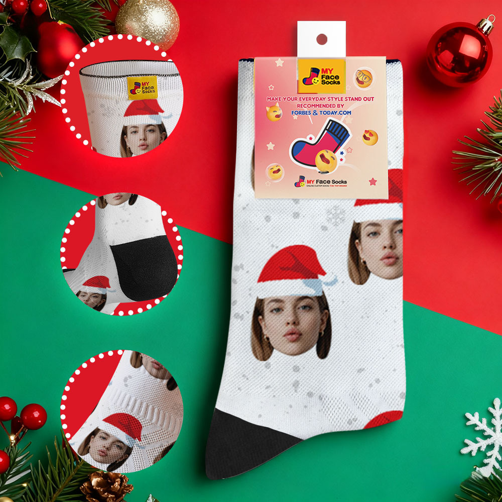 Personalized Christmas Socks Photo Socks Custom Christmas Socks Gift for Family Couple