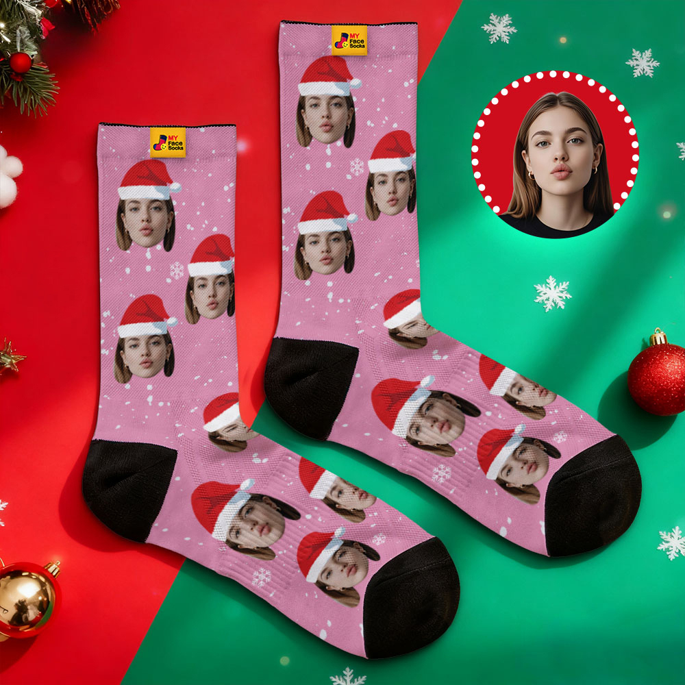 Personalized Christmas Socks Photo Socks Custom Christmas Socks Gift for Family Couple