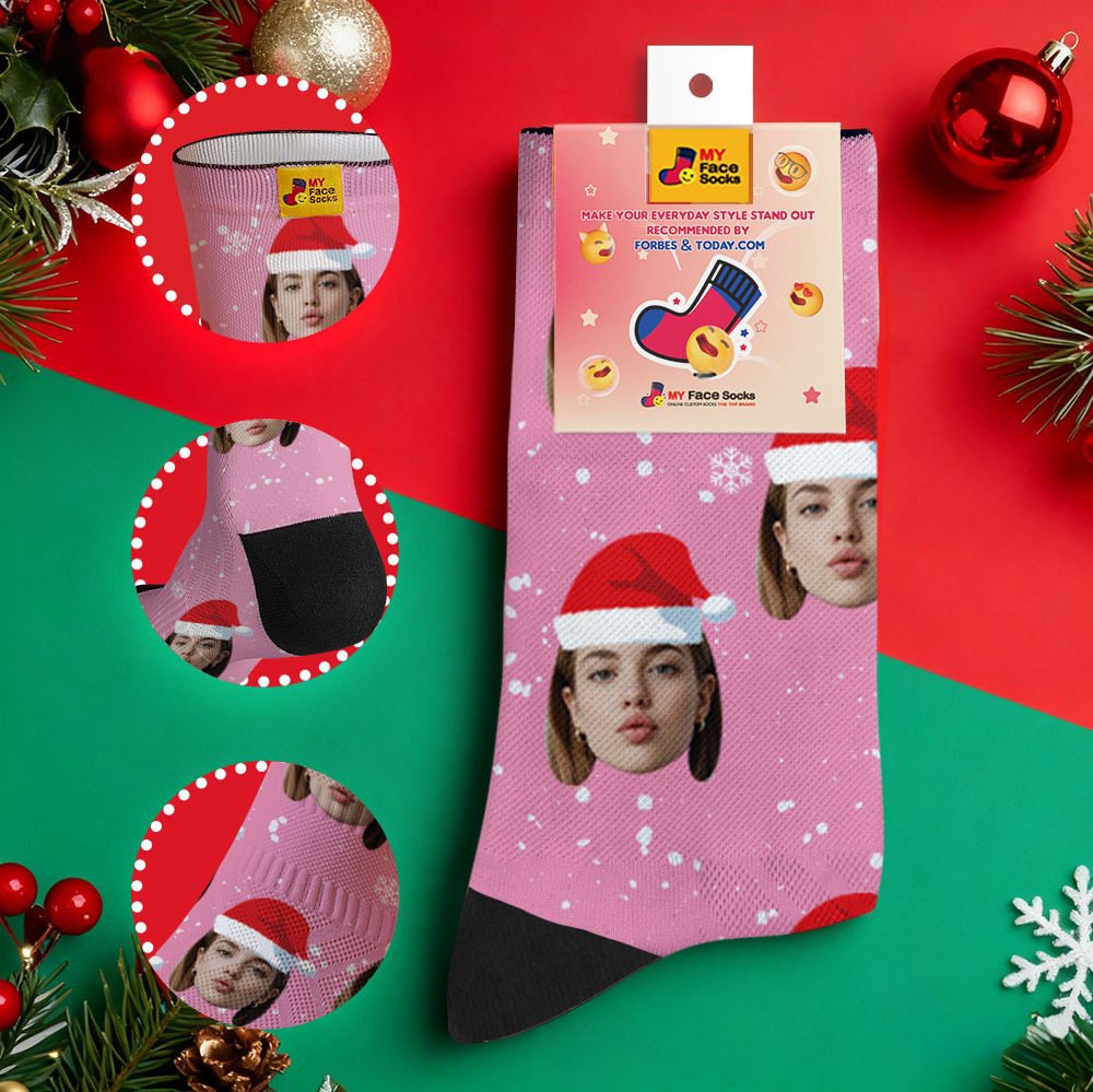 Personalized Christmas Socks Photo Socks Custom Christmas Socks Gift for Family Couple