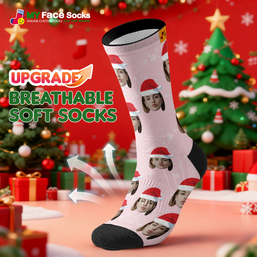 Personalized Christmas Socks Photo Socks Custom Christmas Socks Gift for Family Couple