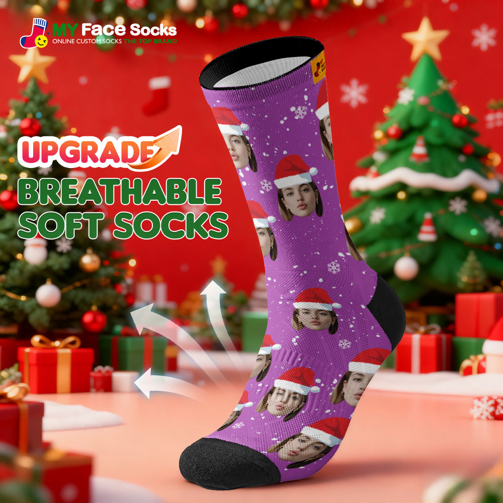 Personalized Christmas Socks Photo Socks Custom Christmas Socks Gift for Family Couple