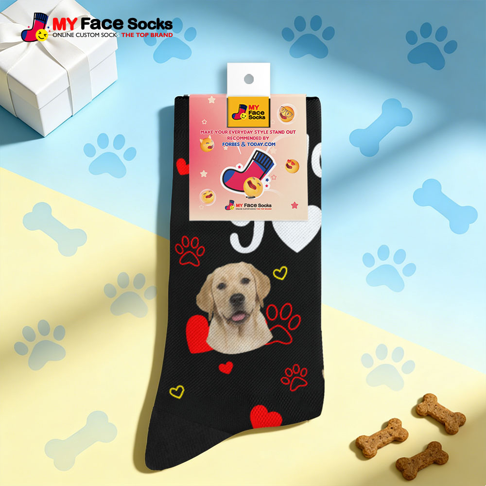 Personalized Pet Dog Theme Socks Pet Socks Custom I Woof You Socks Pet Lover Funny Socks Gift