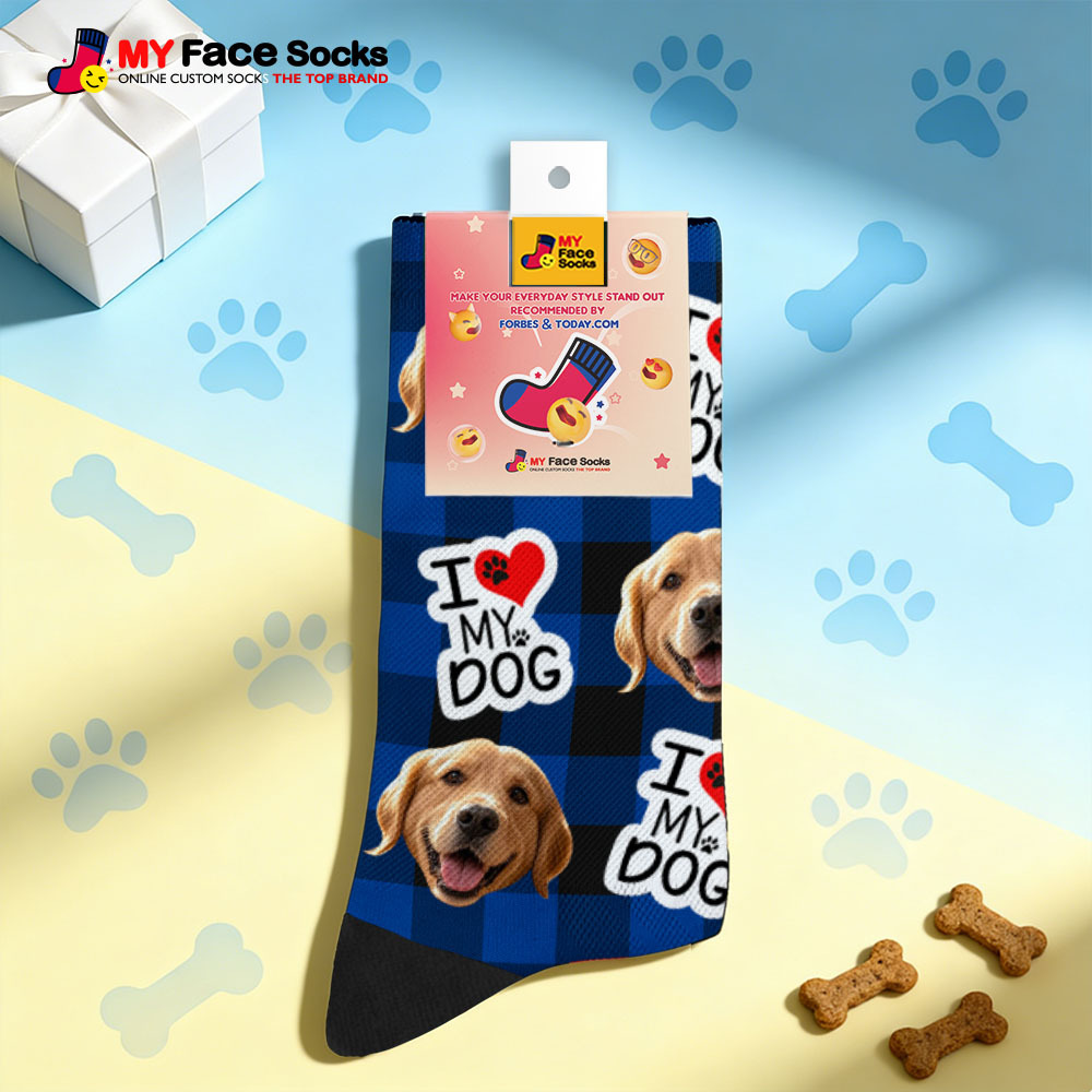Personalized Pet Dog Theme Socks Pet Socks Custom I Woof You Socks Pet Lover Funny Socks Gift
