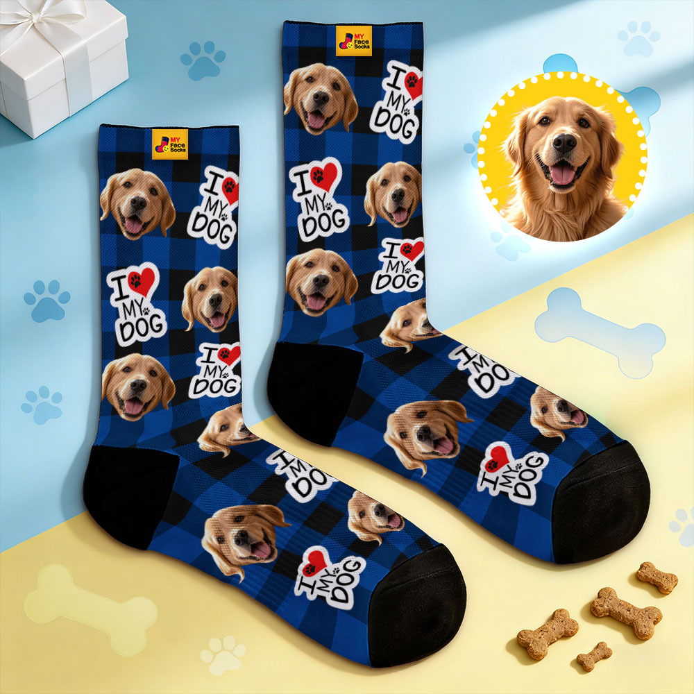 Personalized Pet Dog Theme Socks Pet Socks Custom I Woof You Socks Pet Lover Funny Socks Gift