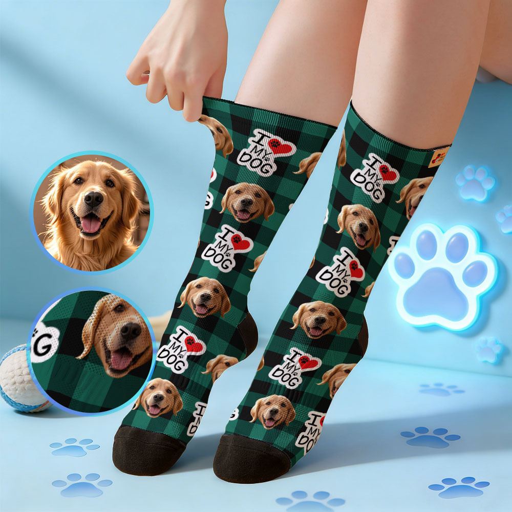 Personalized Pet Dog Theme Socks Pet Socks Custom I Woof You Socks Pet Lover Funny Socks Gift