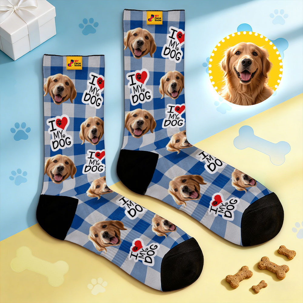 Personalized Pet Dog Theme Socks Pet Socks Custom I Woof You Socks Pet Lover Funny Socks Gift