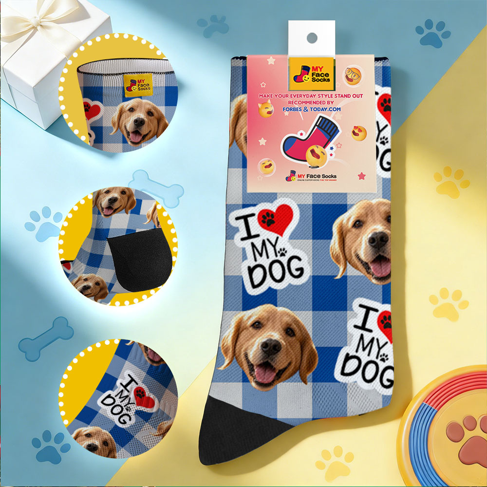 Personalized Pet Dog Theme Socks Pet Socks Custom I Woof You Socks Pet Lover Funny Socks Gift