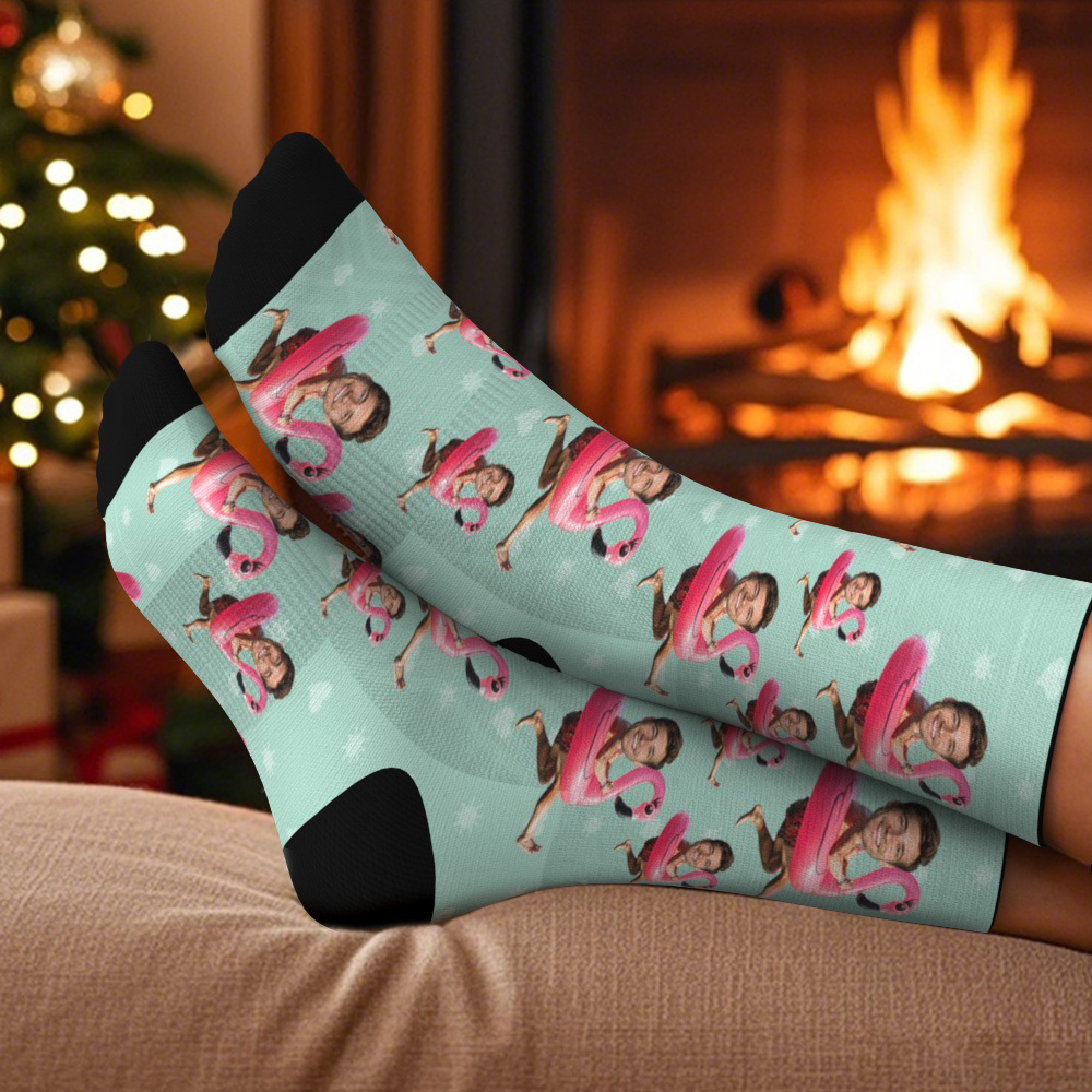 Christmas Socks Custom Face Socks Personalized Funny Christmas Face Socks Gift - MyFaceSocks