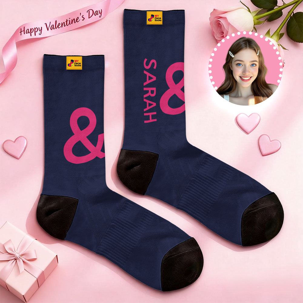 Custom Text Heart Socks Personalized We Make the Perfect Pair Valentine’s Day Couple Gift