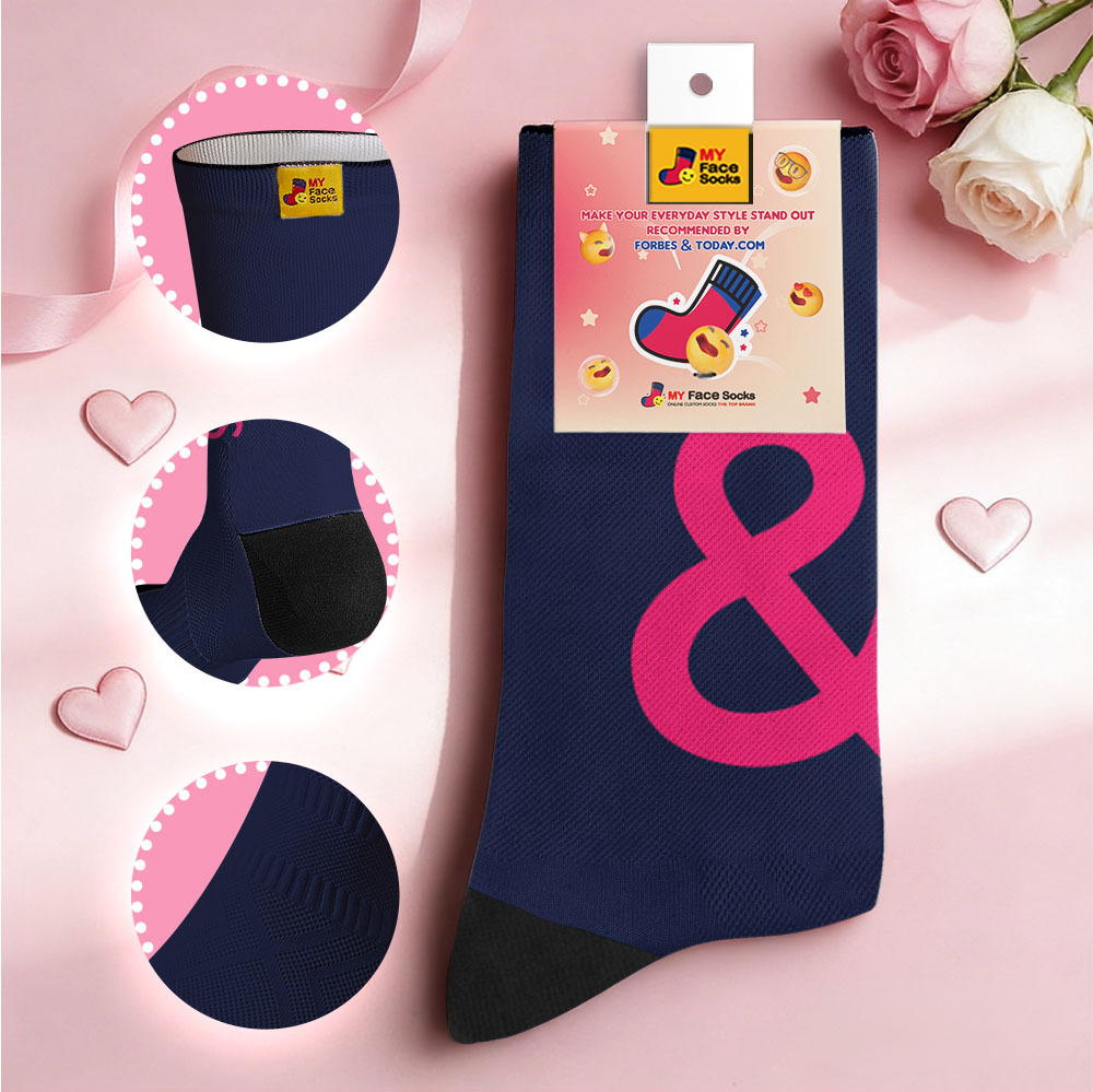 Custom Text Heart Socks Personalized We Make the Perfect Pair Valentine’s Day Couple Gift