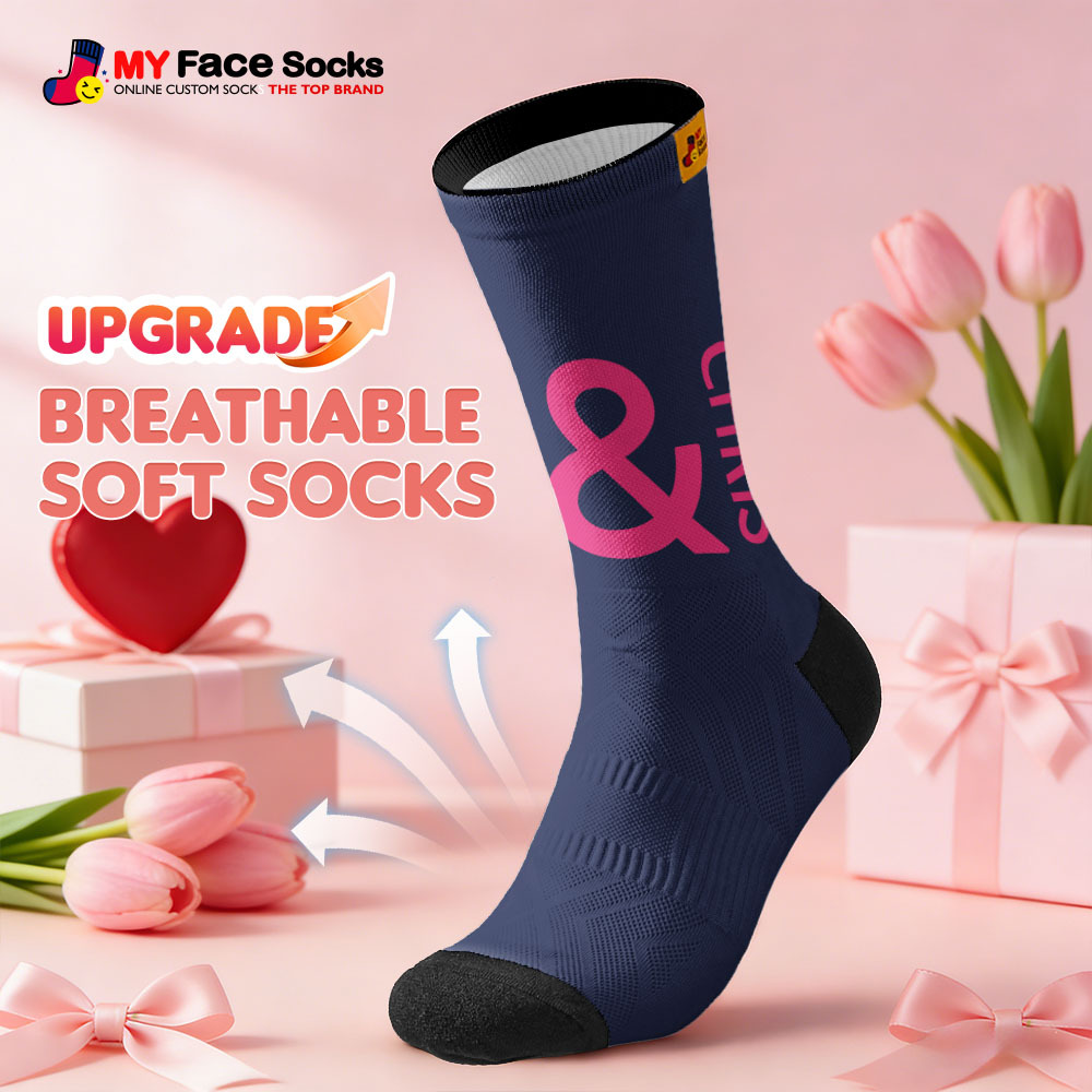 Custom Text Heart Socks Personalized We Make the Perfect Pair Valentine’s Day Couple Gift