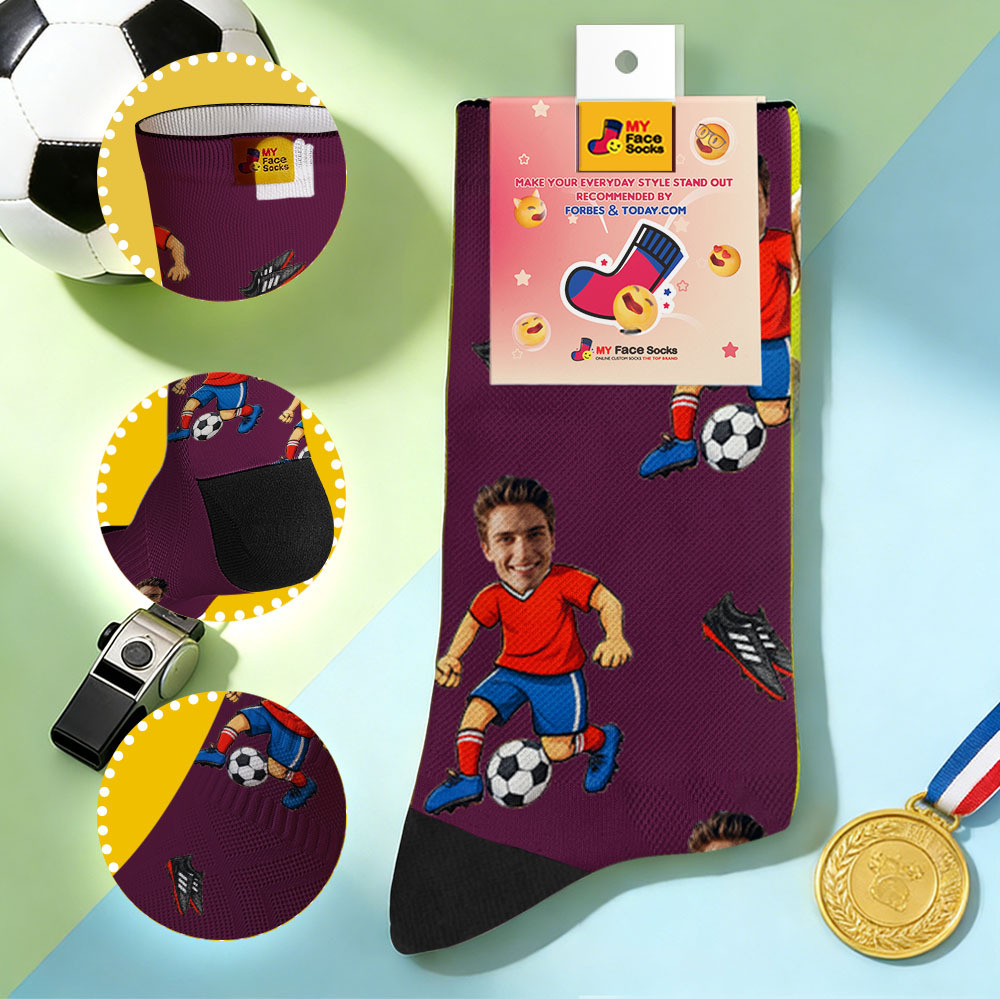 Personalized Sport Theme Socks Custom  Face Team Socks Funny Photo Socks Gift For Fans Players