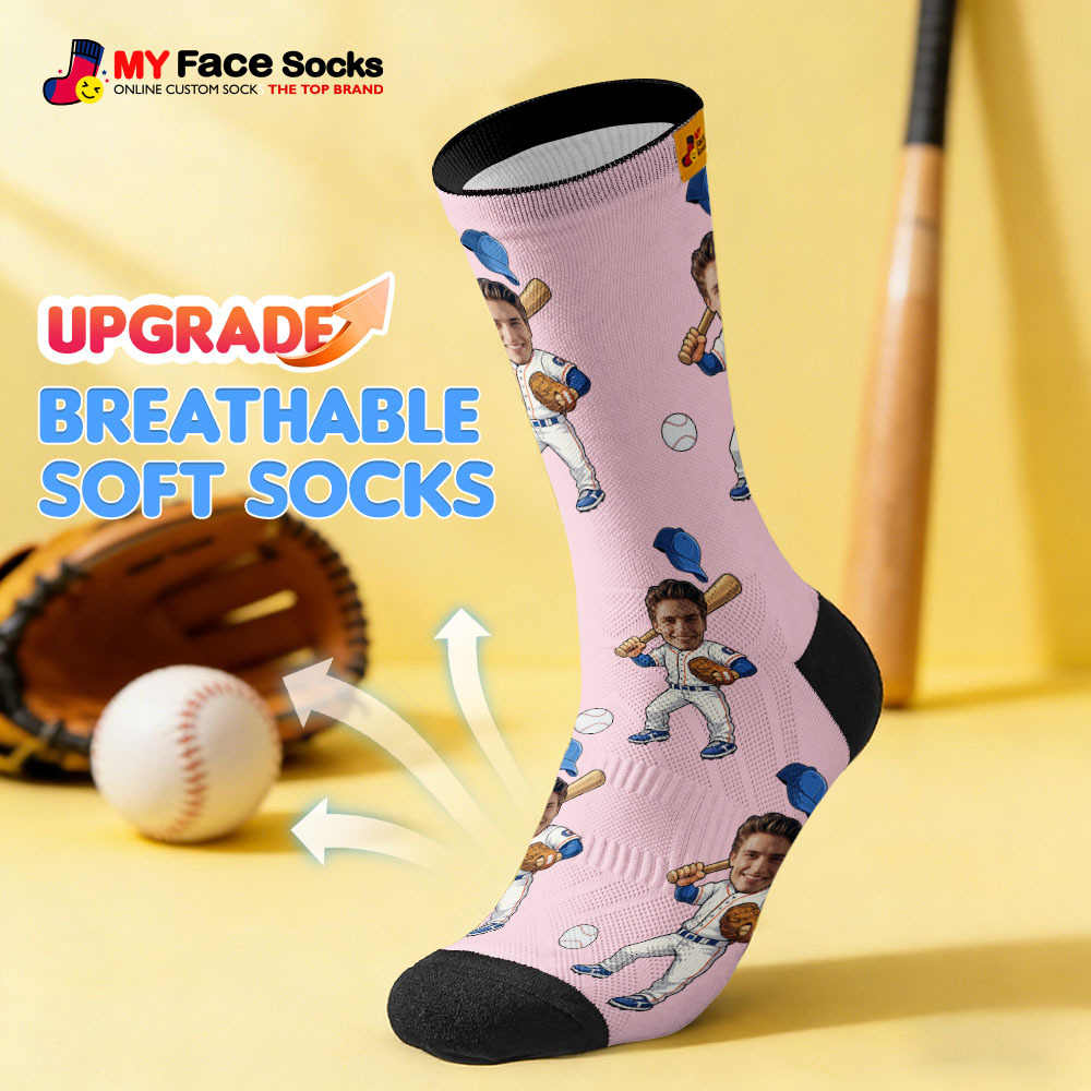 Personalized Sport Theme Socks Custom  Face Team Socks Funny Photo Socks Gift For Fans Players
