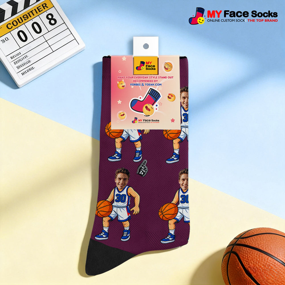 Personalized Sport Theme Socks Custom  Face Team Socks Funny Photo Socks Gift For Fans Players