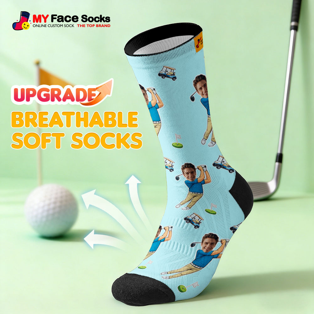 Personalized Sport Theme Socks Custom  Face Team Socks Funny Photo Socks Gift For Fans Players