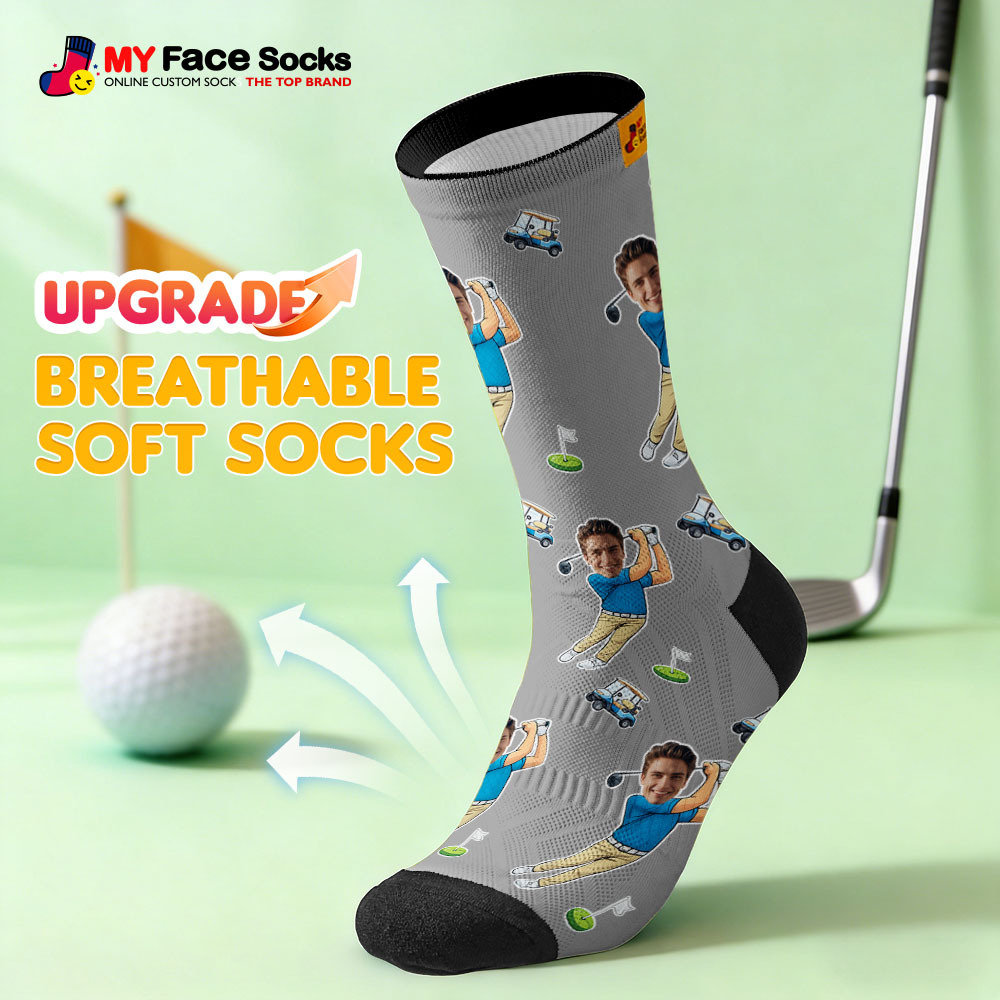 Personalized Sport Theme Socks Custom  Face Team Socks Funny Photo Socks Gift For Fans Players