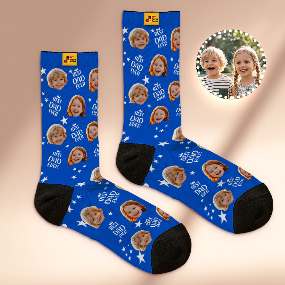 Custom Face Socks Personalized Photo Socks for Dad Fathers Day Gift