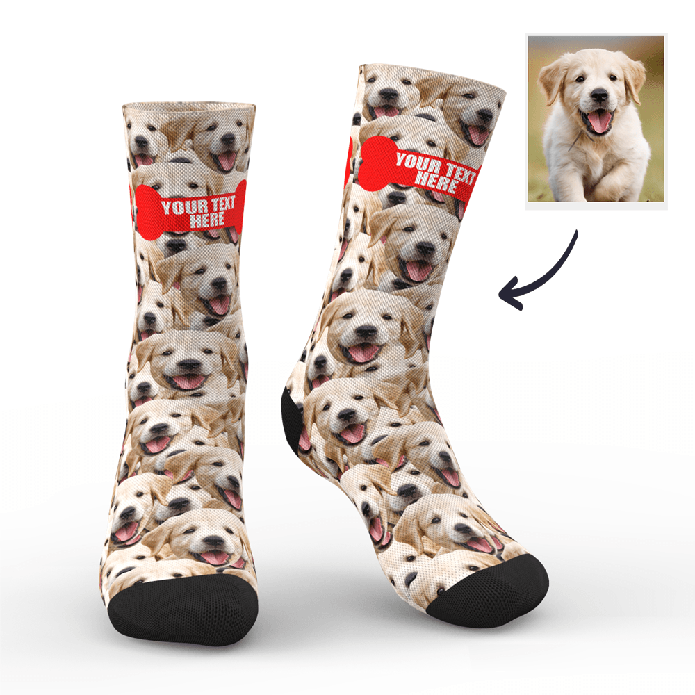 Printed In USA Custom Face Socks Add Pictures and Name My Face Socks Face Mash Dog Socks