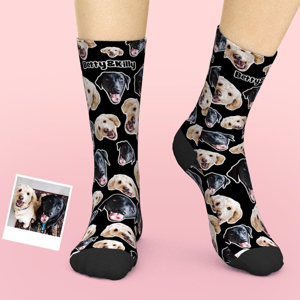 Custom Face Socks Add Pictures And Name Funny Pet Dog Socks