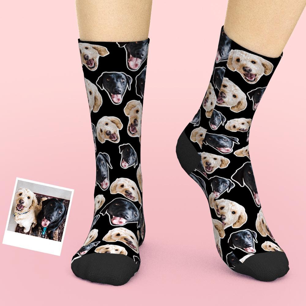 Custom Face Socks Add Pictures And Name Funny Pet Dog Socks