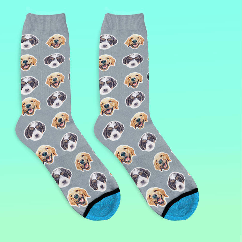 Custom 3D Digital Printed Face Socks Add Pictures and Name - Comic Style