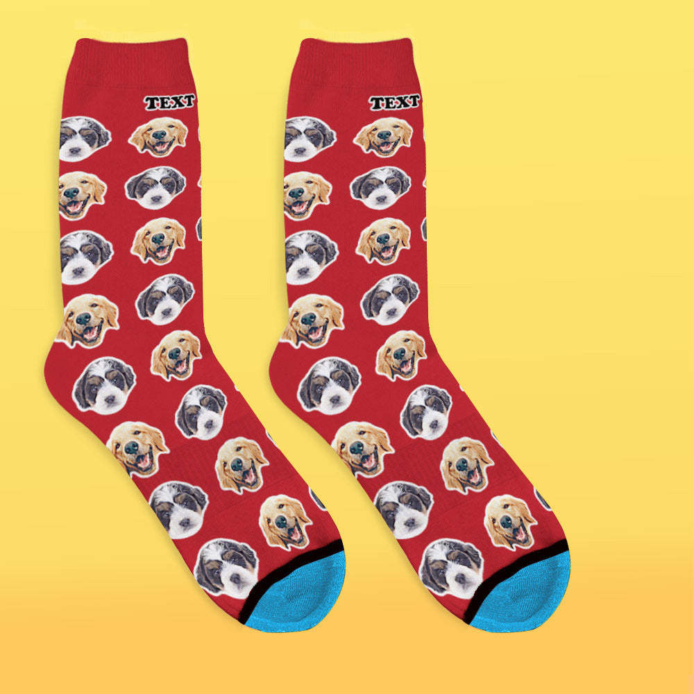 Custom 3D Digital Printed Face Socks Add Pictures and Name - Comic Style