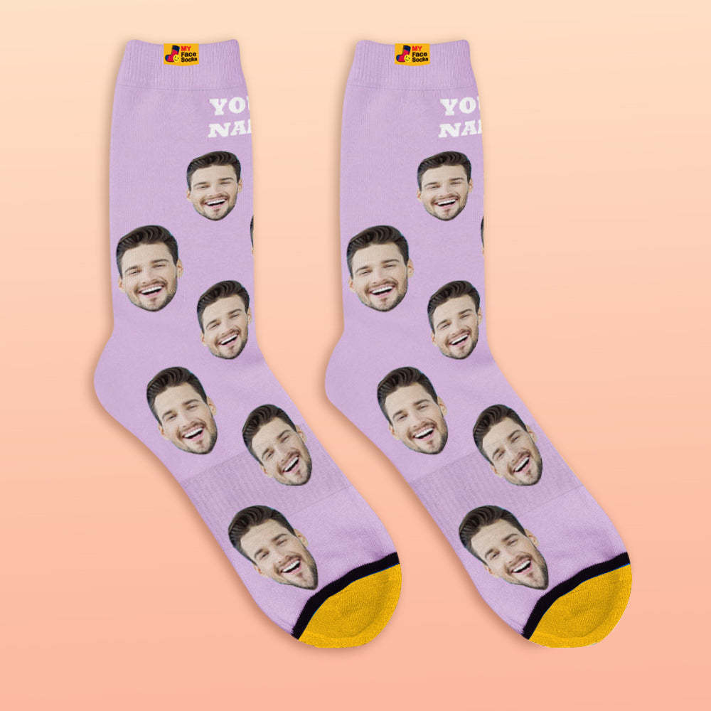 Custom 3D Preview Socks My Face Socks Add Pictures and Name