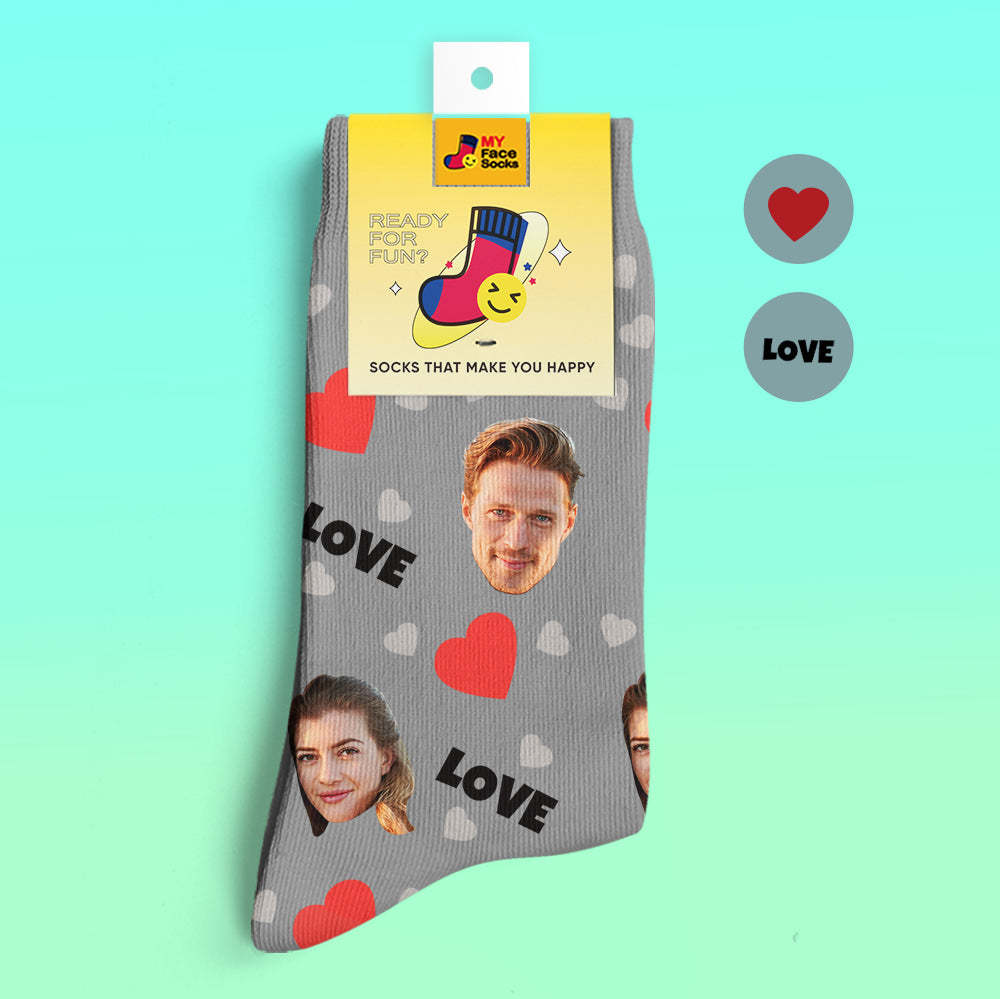 Custom 3D Preview Socks My Face Socks Add Pictures and Name