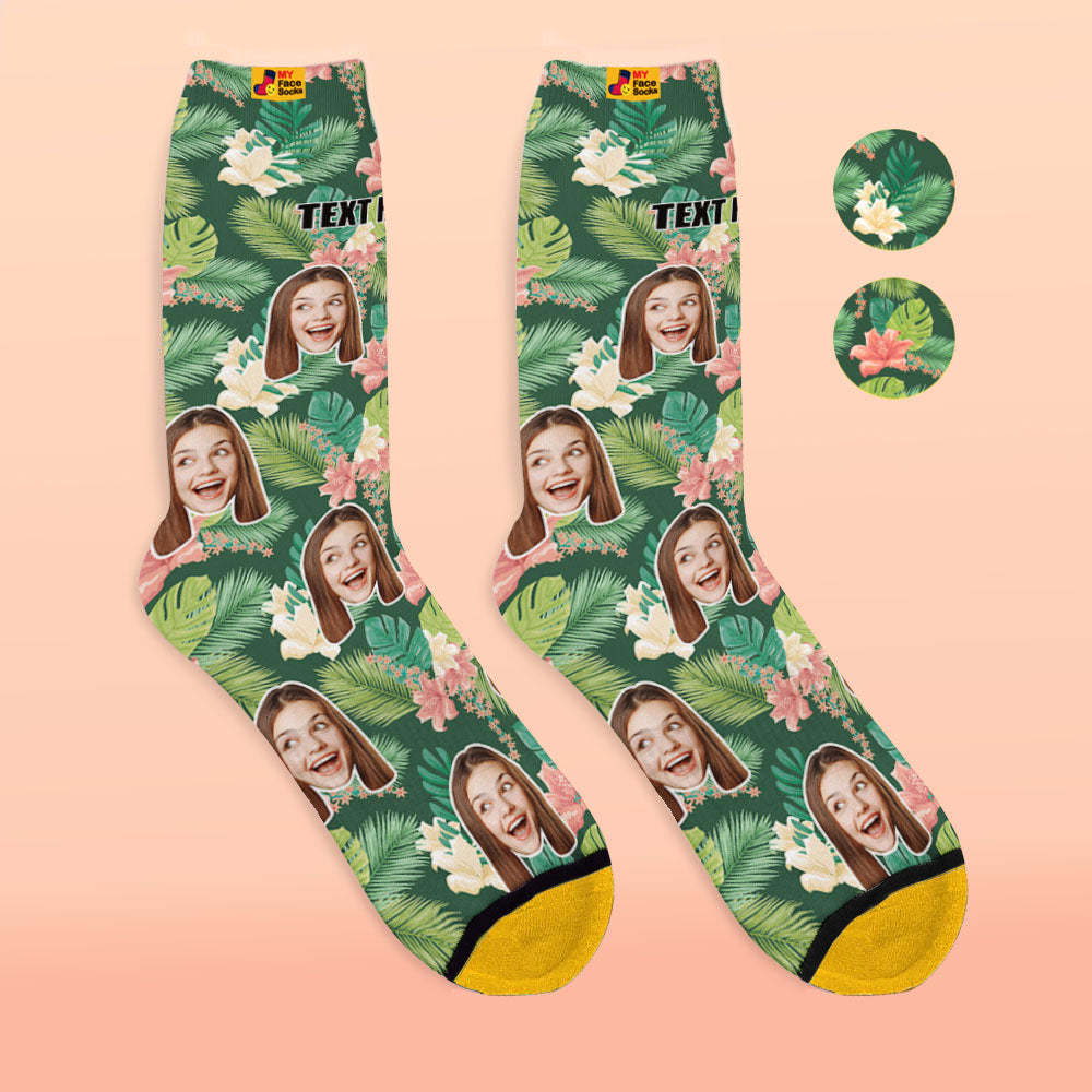 Custom 3D Digital Printed Socks My Face Socks Add Pictures and Name - Superhero