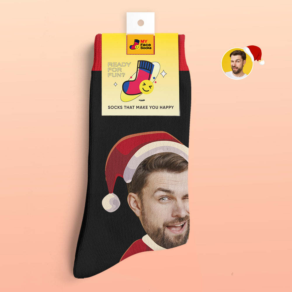Custom 3D Digital Printed Socks Happy Face Socks Christmas Gift - MyFaceSocks