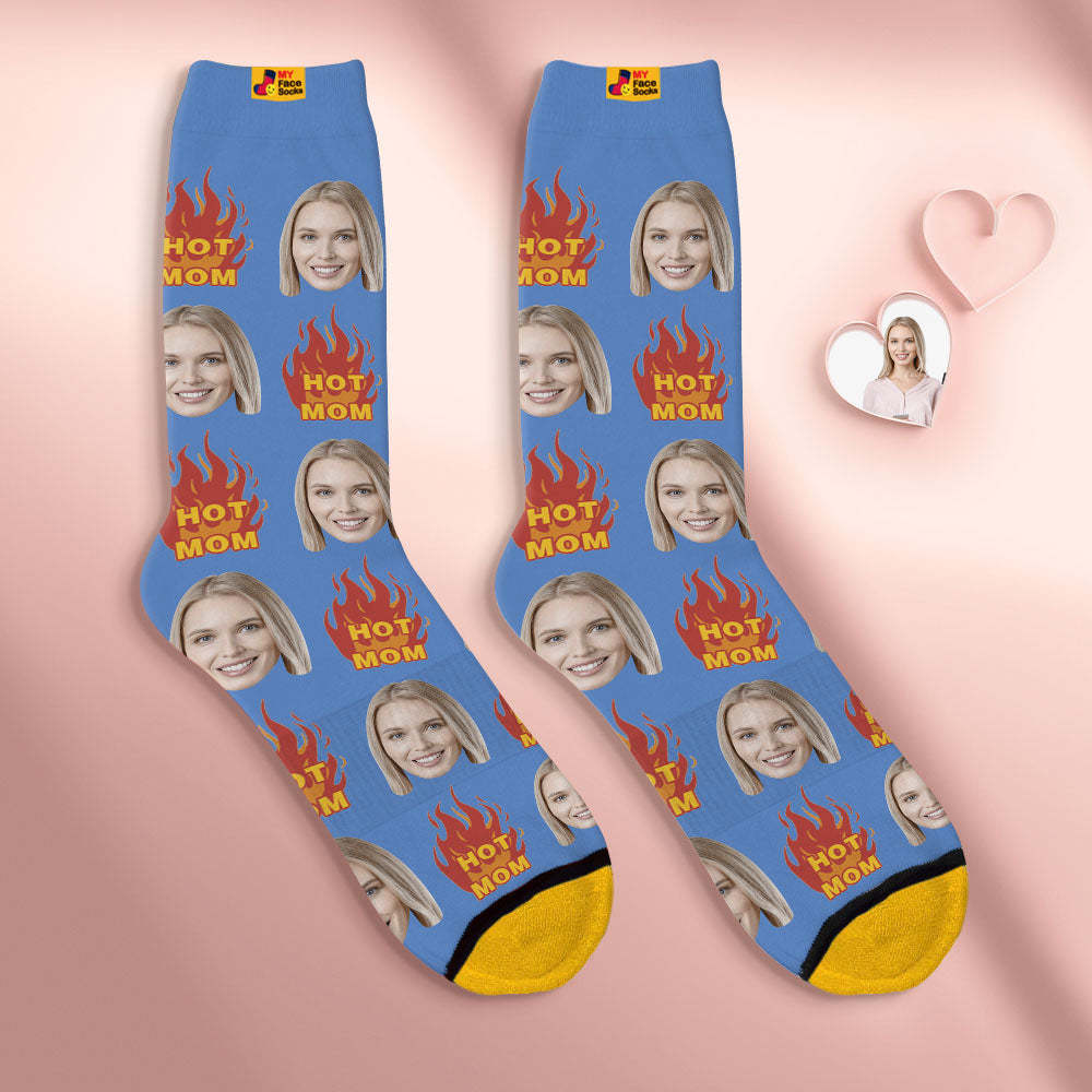 Custom Face Socks Personalized Surprise Gifts 3D Digital Printed Socks For Hot Mama - MyFaceSocks