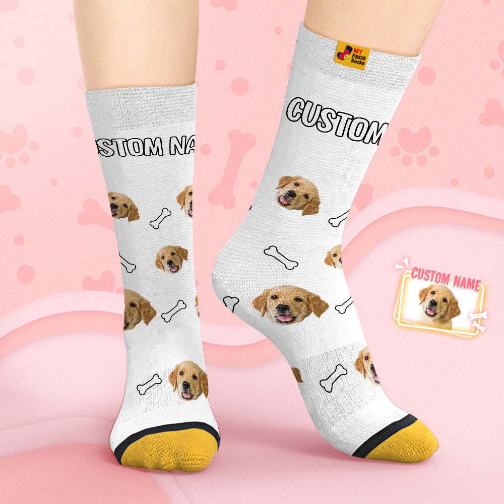 Custom Face Socks Personalized 3D Digital Printed Socks Mosaic Pet Face - MyFaceSocks