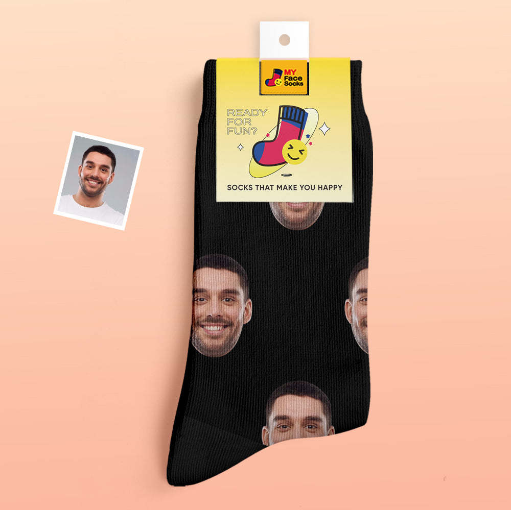 Custom Thick Socks Photo 3D Digital Printed Socks Autumn Winter Warm Socks Colorful - MyFaceSocks