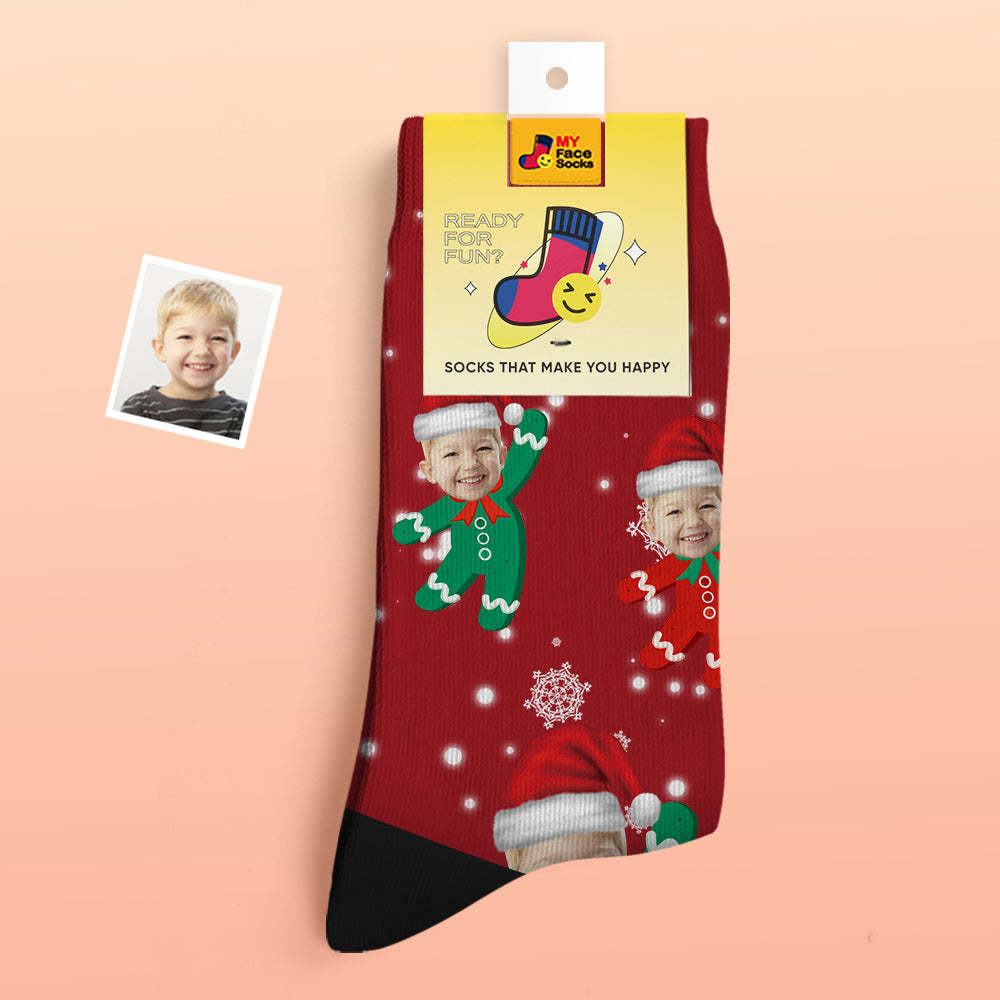Custom Thick Socks Photo 3D Digital Printed Socks Autumn Winter Warm Socks Kids Christmas Gift - MyFaceSocks
