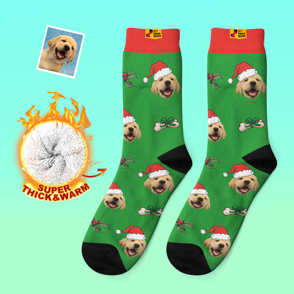 Custom Thick Socks Photo 3D Digital Printed Socks Autumn Winter Warm Socks Cute Pet Face Socks Christmas Gift - MyFaceSocks
