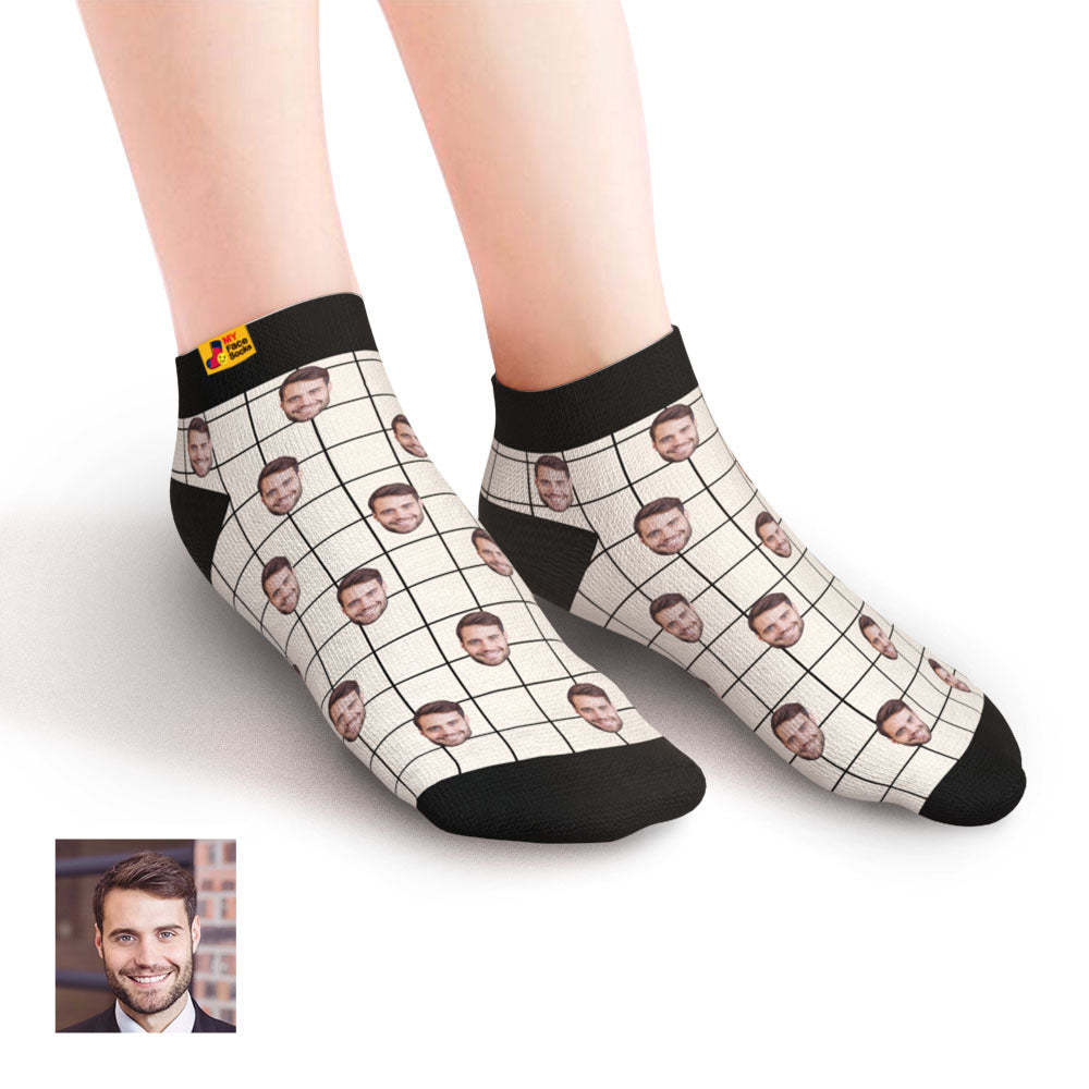 Custom Low cut Ankle Socks Personalized Face Socks - MyFaceSocks