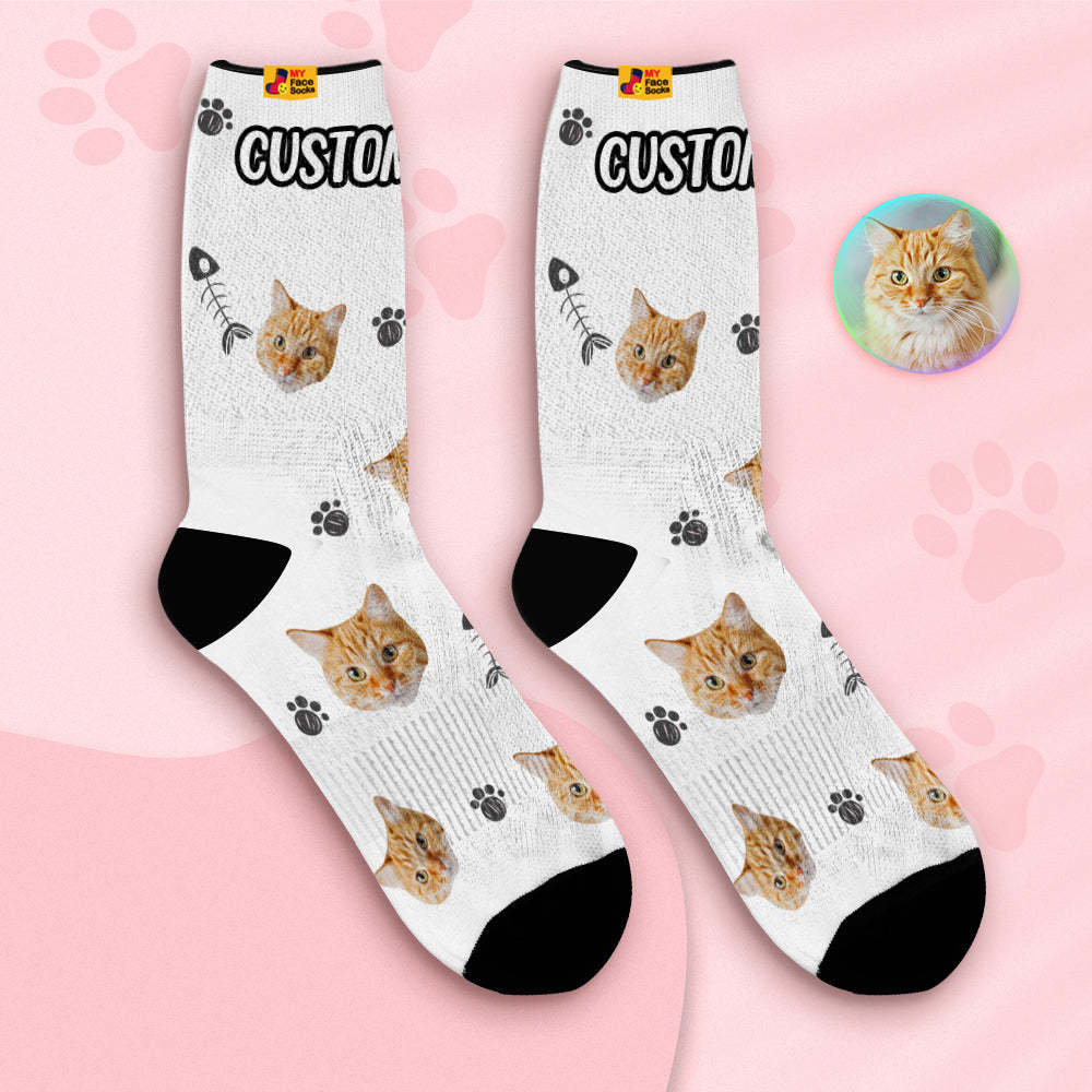 Custom Breathable Face Socks Personalized Soft Socks Gifts Tie-Dye Pet Face - MyFaceSocks
