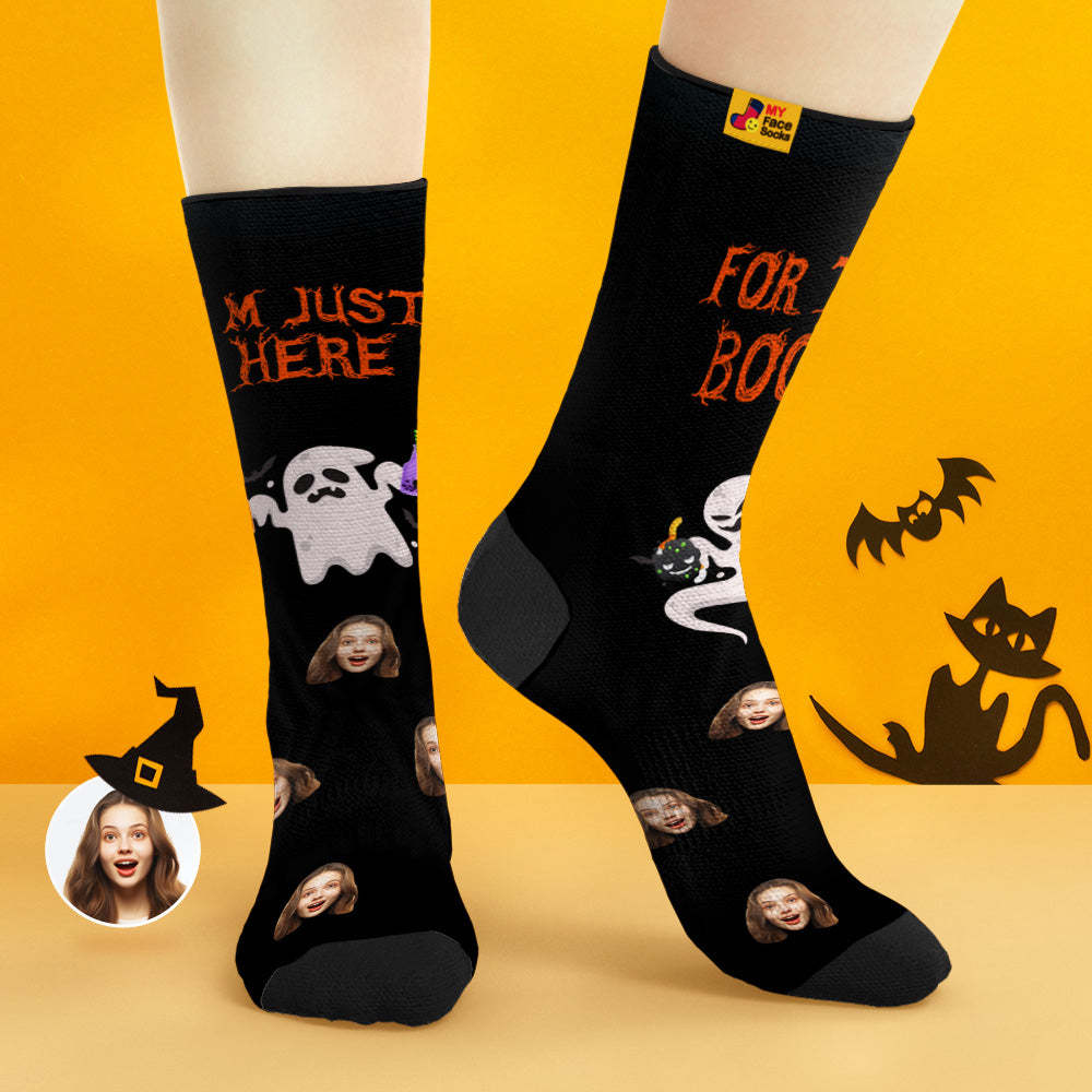 Custom Face Halloween Lavley Novelty Halloween Ghosts Socks