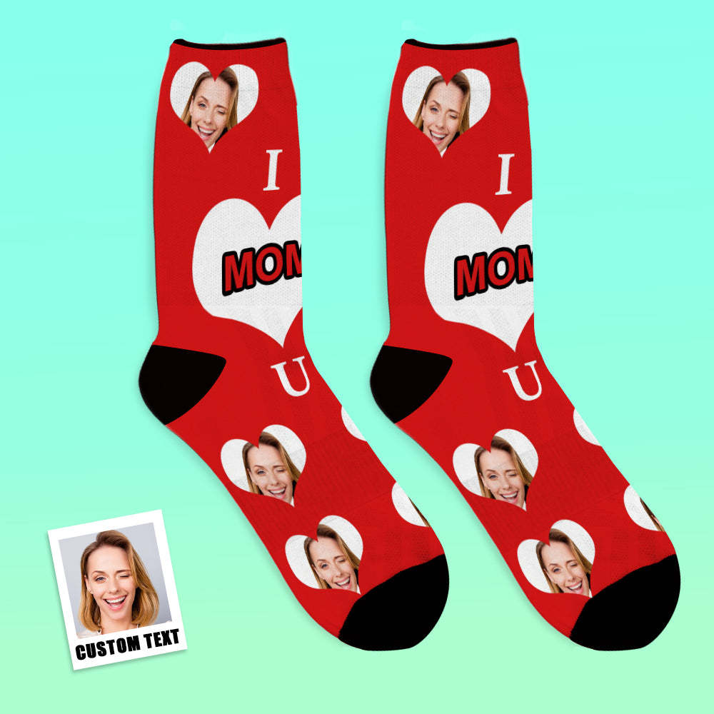 Custom Photo Socks Love Mom - MyFaceSocks