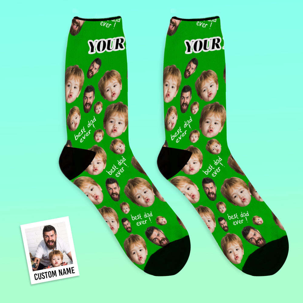 Custom Face Socks To The Best Dad-MyFaceSocks