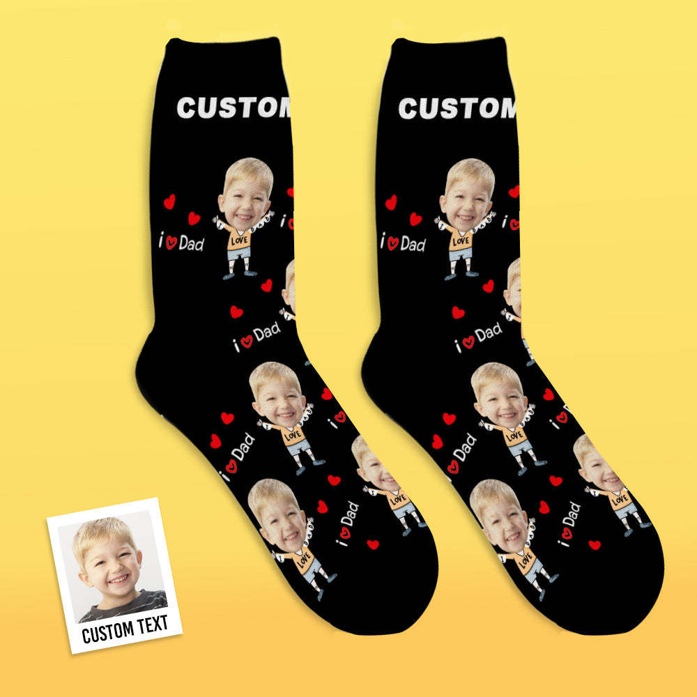 Custom Face Socks To The Dearest Dad-MyFaceSocks