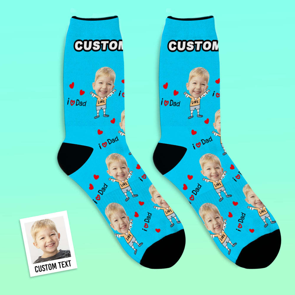 Custom Face Socks To The Dearest Dad-MyFaceSocks